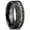Black, variant on Mens Tungsten Carbide Ring Hammered Meteorite Wedding Band 8mm Silvertone Black