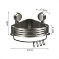 thumbnail image 3 of Corner Shower Rack Suction Cup Wall Mounted Towels Holder for Shower Bathroom, 3 of 11