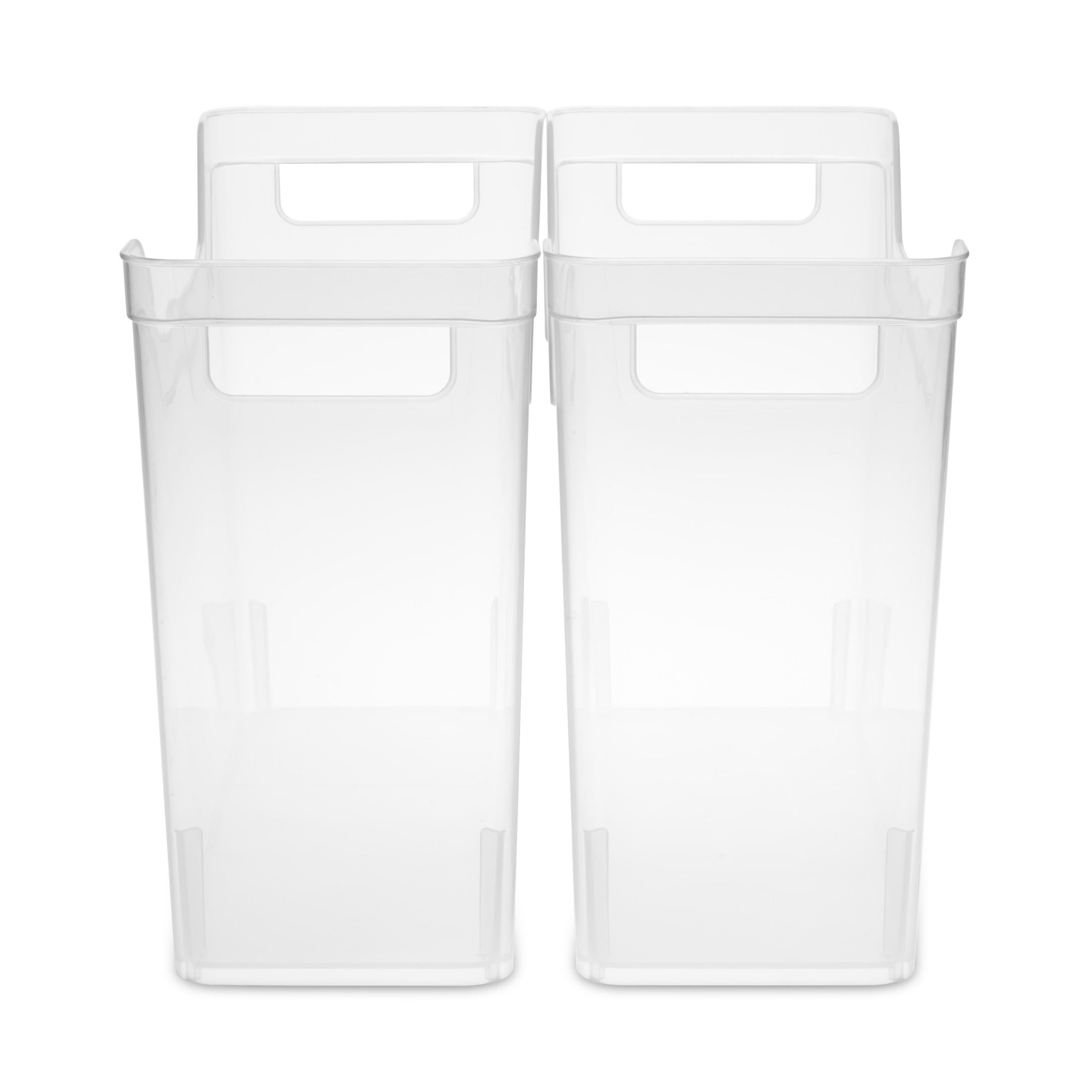 Sterilite Narrow Shelf Bin, Clear Plastic Open Storage Containers, Multi-purpose Organizers, 6 Count