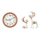thumbnail image 1 of Reloj De Pared Con Pájaro Cantor, Estatuas Europeas De Reno, Artesanía Coleccionable, Escultura Para Amantes De Los Ciervos, Relojes De Pared Decorativos Para Decoración Del Hogar., 1 of 8