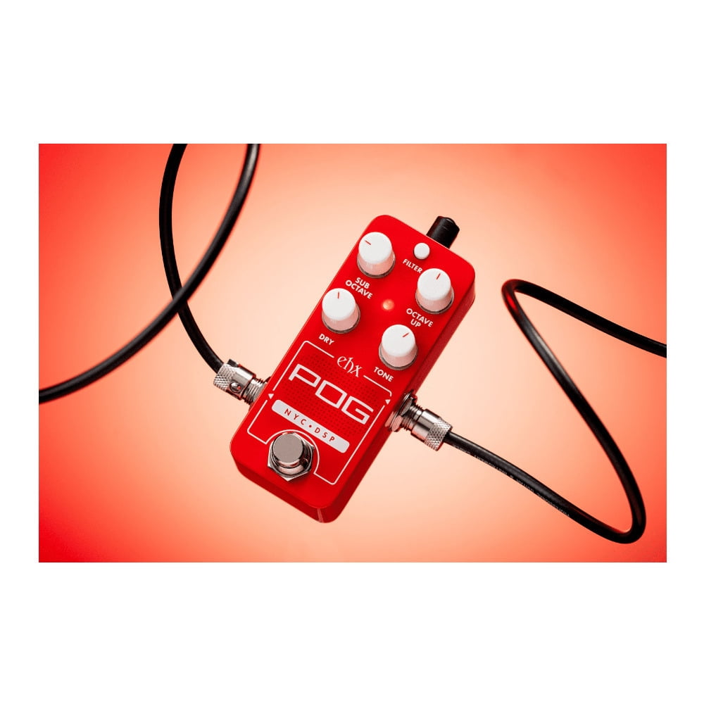Electro-Harmonix Pico POG Poly Octave Generator Effects Pedal Red