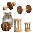 thumbnail image 1 of Hamster Chew Toy Wood 5PCS Bite Proof Parrot Biting Toy Small Animal Cage Toy, 1 of 10