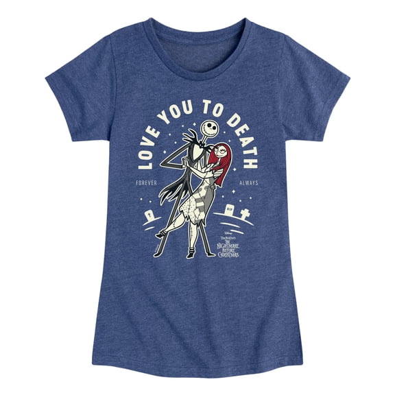 The Nightmare Before Christmas - Love To Death - Youth Girls Fitted Short Sleeve T-Shirt