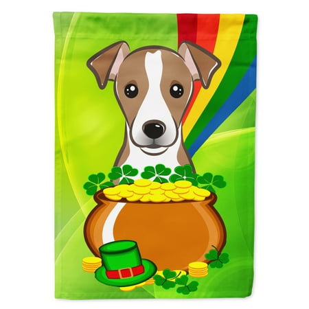 Carolines Treasures BB2004GF Jack Russell Terrier St. Patricks Day Flag Garden Size   Small  multicolor