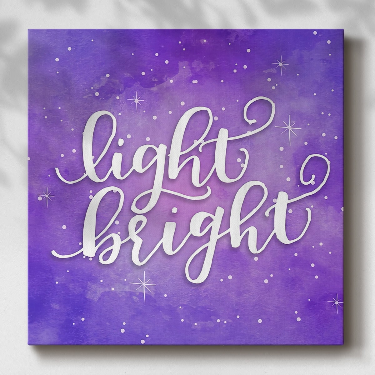 Light Bright Handlettering- Gallery Wrapped Canvas