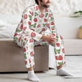 thumbnail image 7 of Salouo Strawberry Print Button-Front Long Sleeve Pajama Set for Men, Soft 2Pjs Men's Long Sleeve Sleepwear-XX-Large, 7 of 7