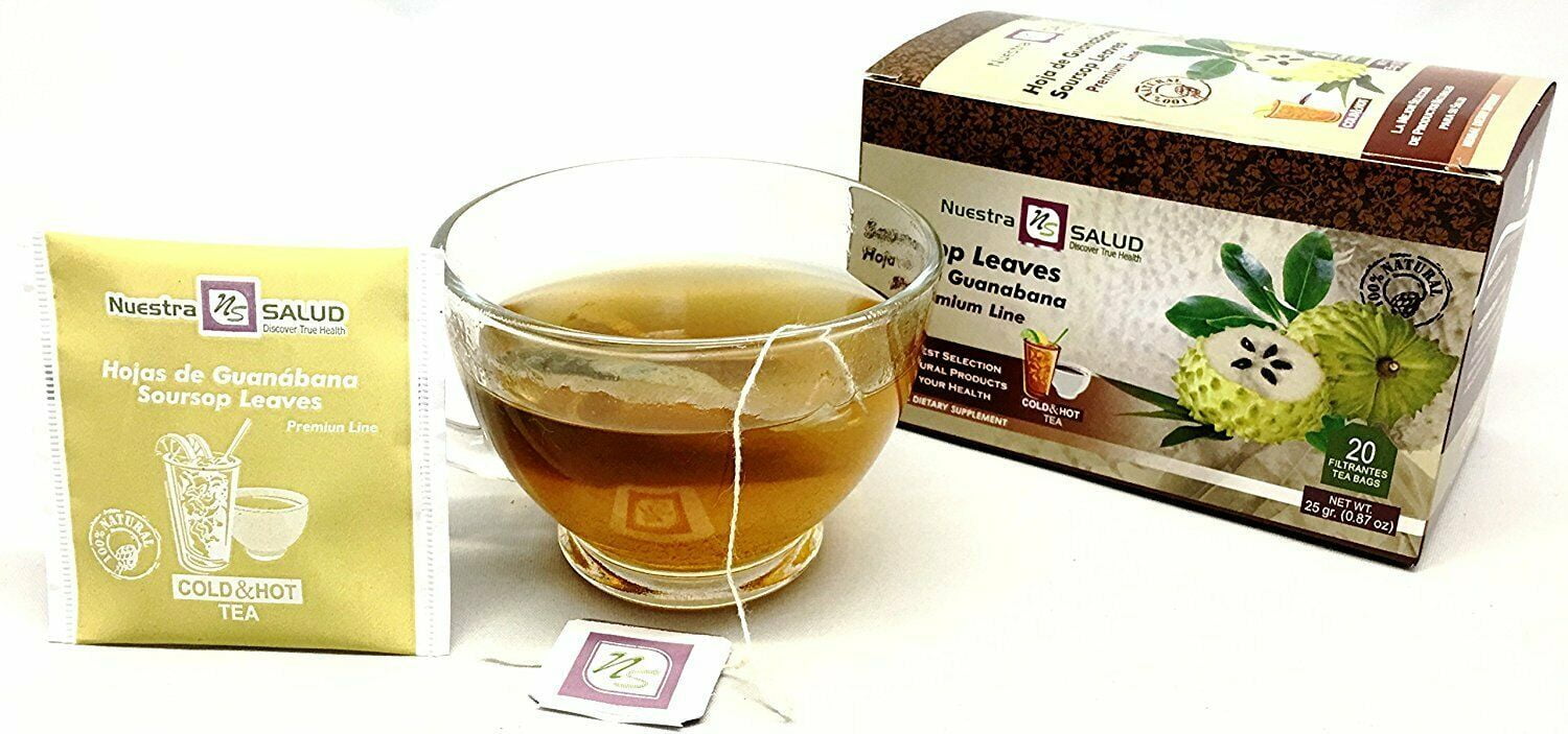 2PACK Nuestra Salud Hojas de Guanabana Soursop Leaves Filter Tea Bags