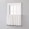 thumbnail image 2 of Saturday Knight Ltd Manor Versatile Tailored Window Tier - 2 Piece - 57x24", Navy, 2 of 3