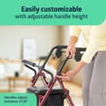 thumbnail image 3 of Rollator Walker Medline Steel con asiento de 160 kg de capacidad, 3 of 5