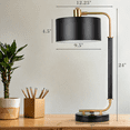 thumbnail image 3 of [Fast Arrival] 24'' Modern 3-Way Dimmable Metal Desk Lamp with Touch Control, USB + Type C Charging Ports, and Luxurious Marble Base for Home Office, 5000K Bright Daylight White, 3 of 10