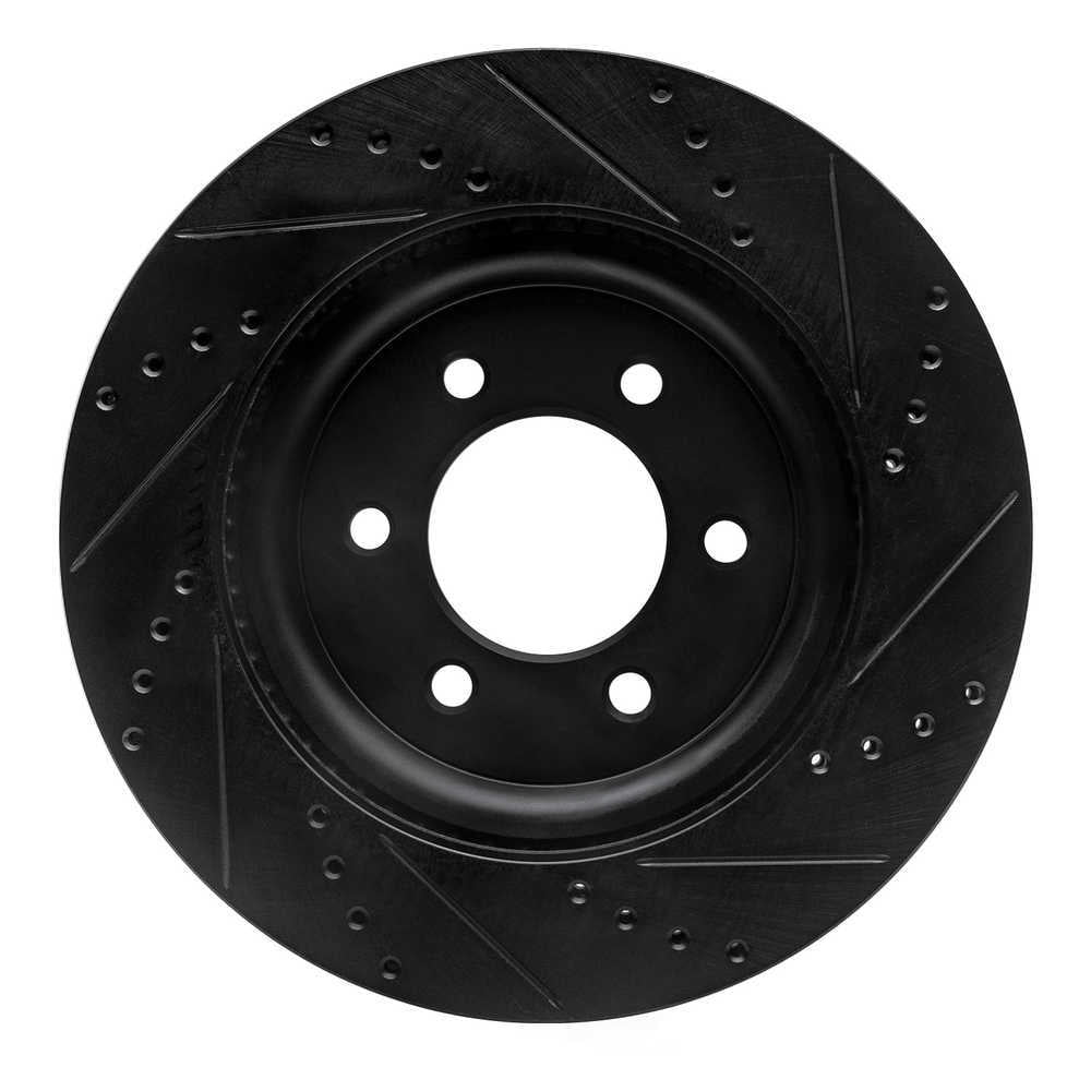 Dynamic Friction Company 633-54287L DFC Brake Rotor - Drilled And Slotted - Black
