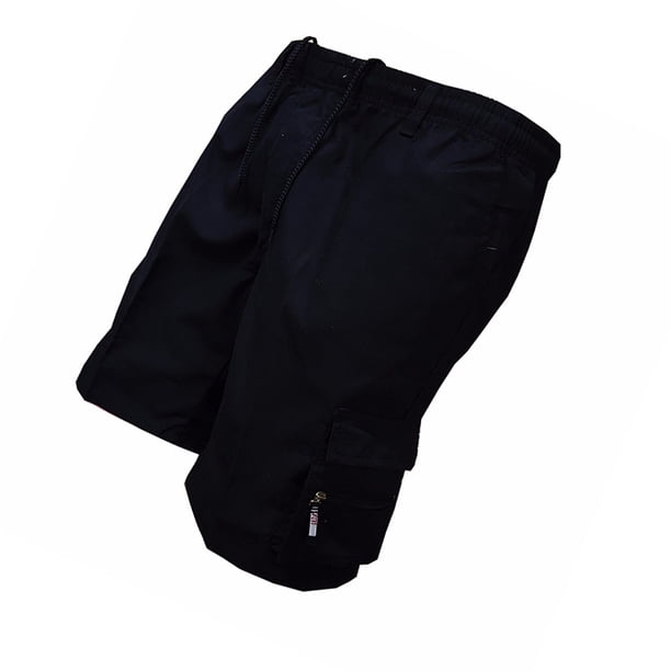 Guardurnaity Pantalones cortos deportivos Hombres Pantalones sueltos casuales Pantalones cortos de trabajo al aire libre Pantalones cortos de Prendas para la parte inferior del cuerpo negro M