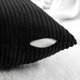 thumbnail image 5 of Juego de fundas de almohada decorativas negras de 20 x 20 pulgadas, para sofá, sala de estar, dormitorio, fundas de almohada de pana suaves y acogedoras, paquete de 2, decoración de rayas, 5 of 5