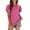 Hot Pink womens top dressy casual, variant on Summer Saving Wycnly Womens Tops Dressy Casual Comfy Lightweight Hollowed Fashion Ruffle Sleeve Tunic Tshirts Summer Short Sleeve Crewneck Tops Solid Blouse Orange XXL