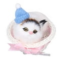 thumbnail image 3 of Lovely Simulation Cat Comfortable Feel Rabbit Fur Cat Stuffed Animal with Sound for Kids Toy Car Decoration, 3 of 6