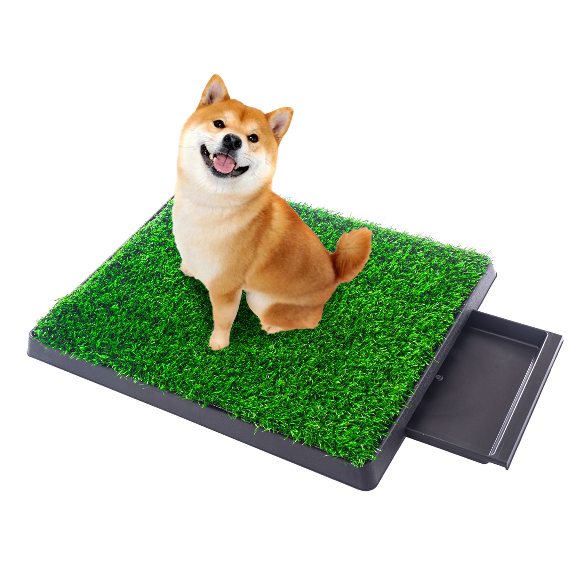 Dog Potty Training Panther Paw Dog Grass Pad With Tray (Extra
