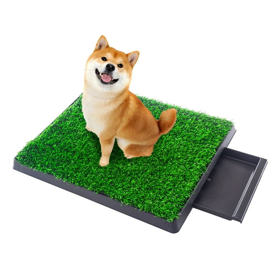 Coziwow 25" x 20" Artificial Grass Puppy Dog Pee Pad Pet Potty Training Toilet W/Tray Indoor Outdoor