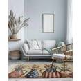 thumbnail image 4 of Farmhouse 4th of July Area Rug 3x5ft Woven Runner Rug,American Country Star Botanical Washable Living Room Hallway Bedroom Kitchen Carpet with Tassels,Indoor Outdoor Throw Door Mat for Entryway, 4 of 5