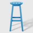 thumbnail image 4 of WestinTrends Malibu 29" HDPE Outdoor Patio Round Bar Stool, Pacific Blue, 4 of 7