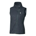 thumbnail image 2 of Women's Cutter & Buck Heather Navy Villanova Wildcats Mainsail Sweater-Knit Full-Zip Vest, 2 of 3