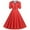 Red, variant on IROINNID Wedding Guest Dresses for Women Evening Night Formal Fall Dress Summer V-neck Printing Three-Layer Pleated Elegant A-Line Dress,Black