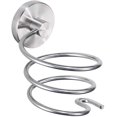thumbnail image 1 of Soporte de pared para secador de pelo cepillado, soporte para secador de pelo de aluminio espacial, soporte para cables de baño, cromado, plateado, 1 of 5
