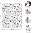thumbnail image 4 of White Cow Cloud Pattern Blanket,Comfortable Soft Flannel Throw Blanket,All Season,Warm Lightweight Blankets for Sofa Bed Couch Living Room Chair,30"x40", 4 of 4