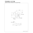 thumbnail image 2 of Kingston Brass CC43202K 1/2" Sweat x 3/8" OD Comp Quarter-Turn Angle Stop Valve with Flange, Polished Brass, 2 of 2