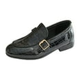 thumbnail image 7 of Mepaouo Boys Girls Dressy Shoes Driving Slip on Penny Loafers Toddler Casual Moccasin Oxfords Black 4, 7 of 7