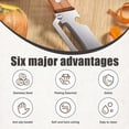 thumbnail image 3 of Multi-Functional Vegetable Peeler for Kitchen, With Wooden Handle and Bottle Opener, Comfortable and non-slip handle Stainless Steel Blade Easy to Clean for Fruit Potato Pumpkin Papaya (2pcs), 3 of 7