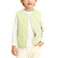 thumbnail image 4 of SGMVNU Sleeveless Vest Jacket for Kids Toddler Boys Girls Sleeveless Winter Solid Color Zipper Vest Jacket Coat Warm Outwear Coats for 13-14 Years Kid, az1222_3-Light Green, 4 of 6
