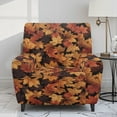 thumbnail image 2 of HELLHERO Maple Leaf Print Recliner Covers for Recliner Chair 1 Cushion Reclining Sofa Cover with Pockets Non Slip Reclining Chair Covers Slipcover, Easy to Install, 2 of 8