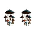 thumbnail image 1 of Advancent Campanillas de viento de setas elegantes, belleza artesanal para cualquier ocasión, Campanula de setas de estilo único y colorida vistoso 2Conjunto, 1 of 6
