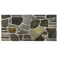 thumbnail image 2 of Dundee Deco 3D Wall Panels - Cladding, Charcoal Green Beige Stone Look Wall Paneling, Styrofoam Facing for Interior and Exterior Applications, DIY, Set of 10, Covers 54 sq ft, 2 of 10