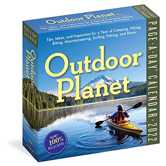 Pre-Owned OUTDOOR PLANET PAGE-A-DAY 2022: Tips, Ideas, and Inspiration for a Year of Camping, Hiking, Biking, Mountaineering, Surfing, Fishing, and More Paperback