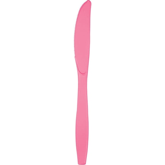 288/Case Bulk Candy Pink Plastic Knives