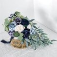 thumbnail image 3 of facefd Bouquets de Mariage Élégants pour Mariée en Forme de Cascade Décor Fait Main Bleu, 3 of 5
