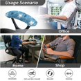thumbnail image 4 of FKELYI Blue Starfish Turtle Print Office Chair Slipcover with Removable Armrest Covers 3 Pcs Set Swivel Armchair Protector Cover Dustproof Home Decoration, Large, 4 of 6