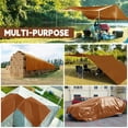 thumbnail image 5 of Tarp 10x12 ft Super Heavy Duty 16mil 100% Waterproof,Uv Resistant,High Durability Multipurpose Brown Tarp Suitable for Courtyards, Cars, Camping, Gardens, Pet Nests -by MVPNET, 5 of 7