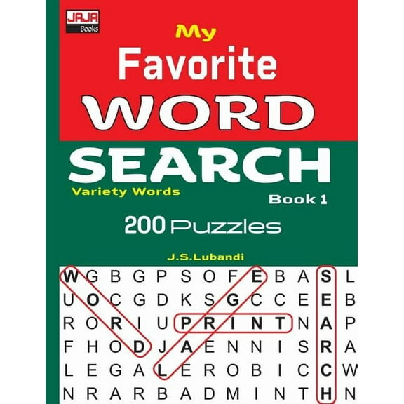 Variety Words: 200 Word Search Puzzles: My Favorite WORD SEARCH Book 1 (Paperback)