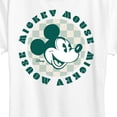 thumbnail image 3 of Disney - Mickey Mouse Checker Badge - Women's Short Sleeve Graphic T-Shirt, 3 of 5