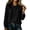 #0043-Black, variant on Shihyeh Womens Peter Pan Collar Pleated Blouse, Half Button Long Sleeve Solid Color Casual Babydoll Top for Women Daily Office Wear