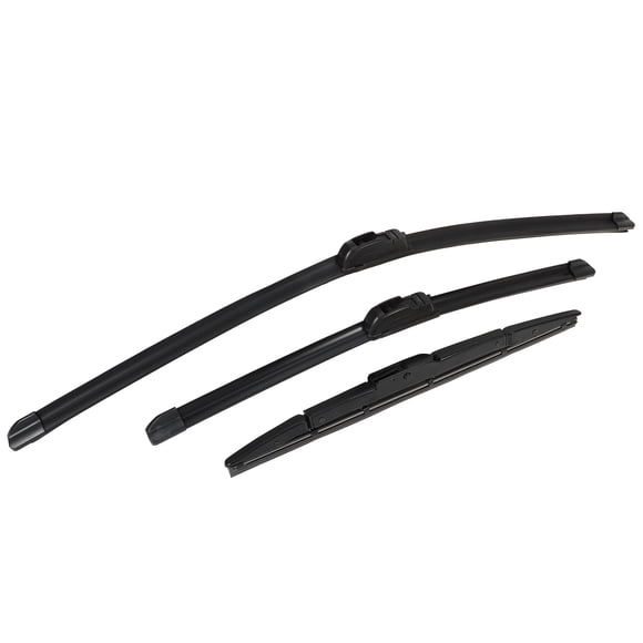 Unique Bargains 3 Pcs 26' 16' 13' Front Rear Windshield Wiper Blade Set Fit for Honda CR-V with J / U Hook Black