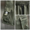 thumbnail image 5 of KeShDi Bermuda Cargo Shorts Stretch Loose Knee Shorts Sporty Casual Outdoor Elastic Waist 7" Inch Men's Solid Color Workwear Shorts Outdoor Sports Multi Pocket Five Quarter Pants Green 3X, 5 of 6