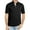 Black, variant on Mens Knit Polo Shirts Short Sleeve Textured Polo Shirts Sretchy Regular Fit Sky Blue 10(XL)
