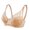 Beige, variant on Wirefree Push Up Bra Women Solid Lace Lingerie Bras Plus Size Underwear Bralette Bras Comfortable Bra V-Neck Push-up Bra Feature Hook and Eye Closure Full-Figure Bra Style Y-158 , Beige L