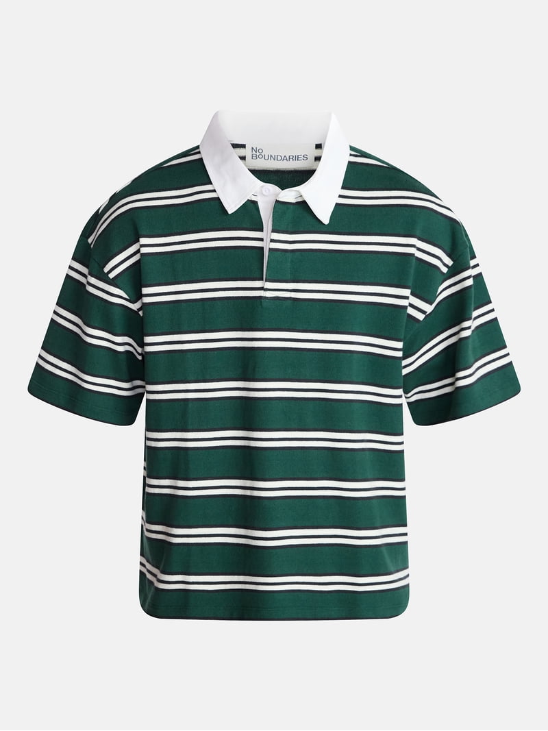 最安値　BELVET Striped Rugby Shirt No Boundaries Striped Rugby Shirt with Short Sleeves, Men's XS-5XL