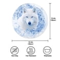 thumbnail image 4 of Round Placemats Set of 6 Heat Resistant Washable Kitchen Table Decorations 15.4in Orchid and White Wolf, 4 of 7