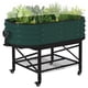 thumbnail image 1 of Yeshouse Cama de jardín elevada ovalada grande con patas y ruedas, jardinera de acero galvanizado grueso, ideal para jardinería en interiores y exteriores, flores y verduras, 1 of 8
