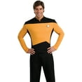thumbnail image 2 of Star Trek The Next Generation Adult Deluxe Gold Operations Costume Small 34-36, 2 of 2